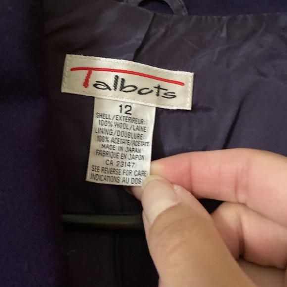 Vintage Talbots Purple Wool Pantsuit Size 12 Pants & Blazer/Jacket set - Picture 6 of 16